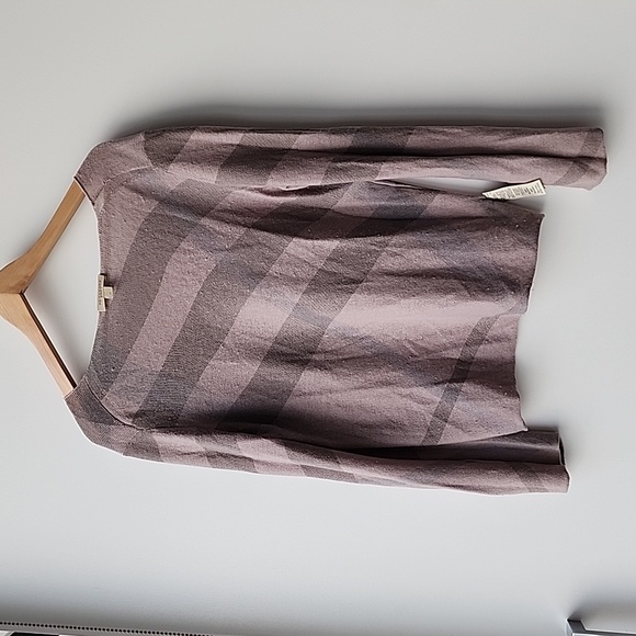 Burberry Brit Inside Out Reversible Fine Knit Print Fully Fashioned Sweater Top - Picture 8 of 8